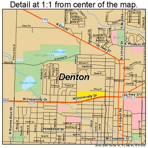 denton street map.